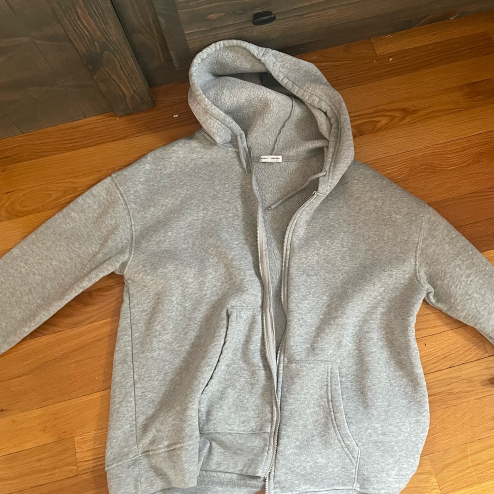 Gray Zip-Up Hoodie